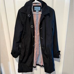 Nine West Beautiful Black w/Silver Toggles Coat SZ Med